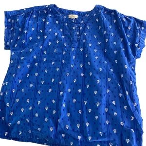 Style & Co. casual blue short sleeve top.